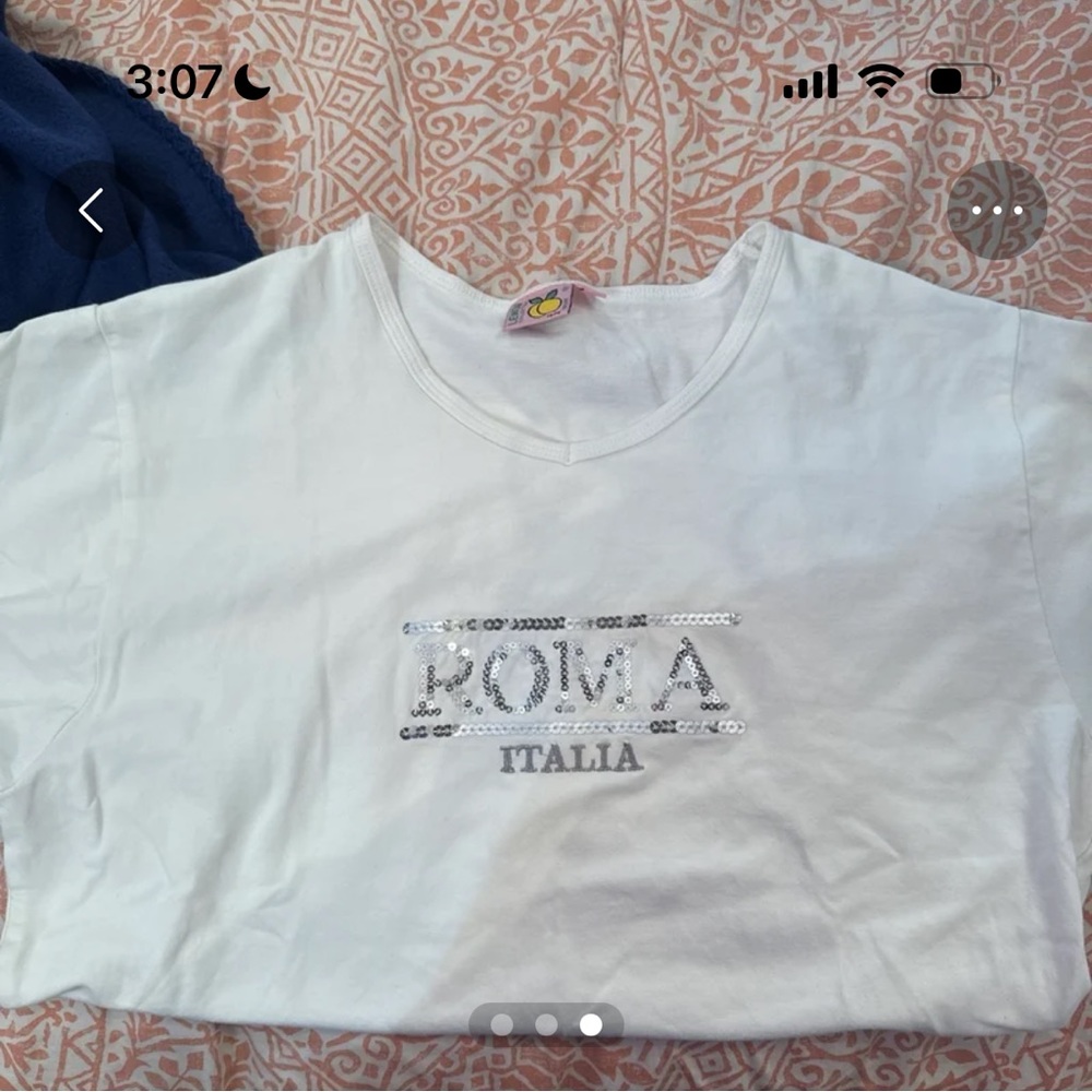 White glitter Rome shirt